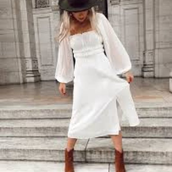 LEYDEN Smocked Midi Dress XL - Picture 1 of 6